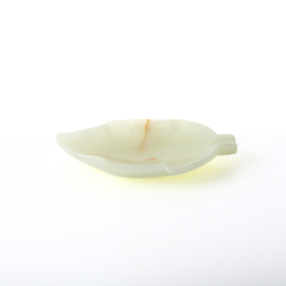 Aragoniet schaal bladvorm 15cm