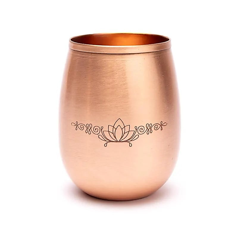 Koperen drinkbeker lotus