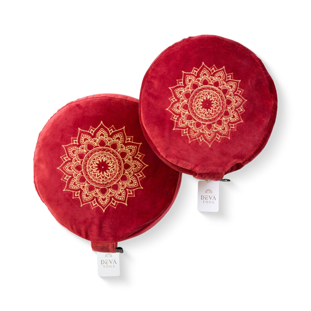 Moeder & Dochter set - Meditatiekussens velvet - Dark Terra Mandala