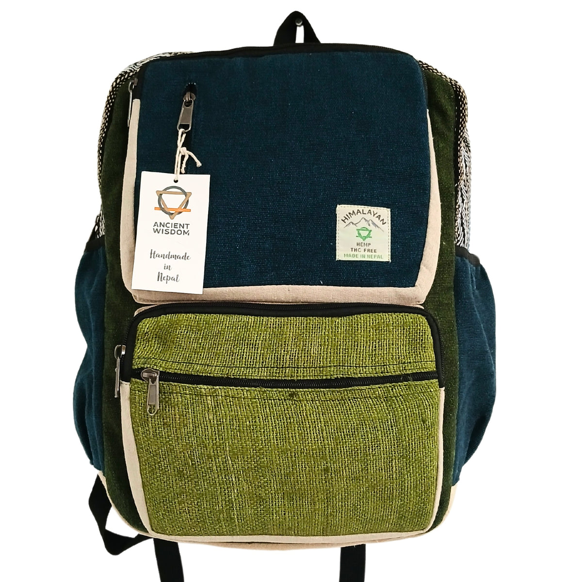 Hennep Adventure rugtas - Teal & Sage