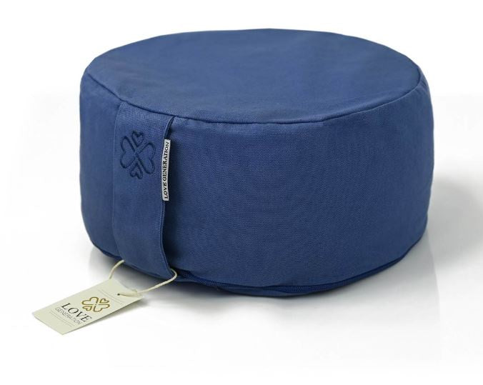 Meditatiekussen Rond | Denim Blue - 100% natuurlijk