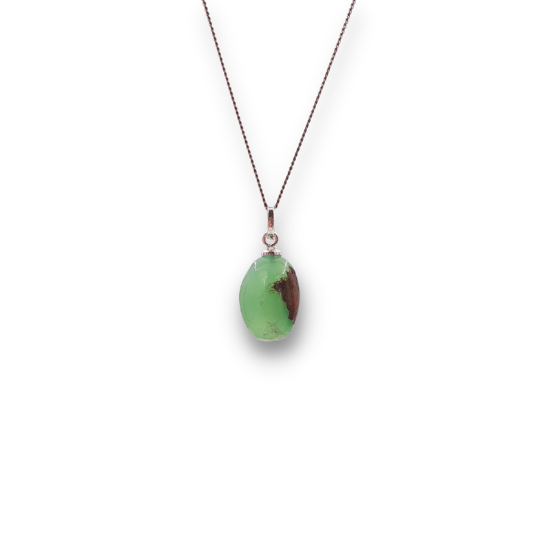 Chrysopraas hanger zilver 925