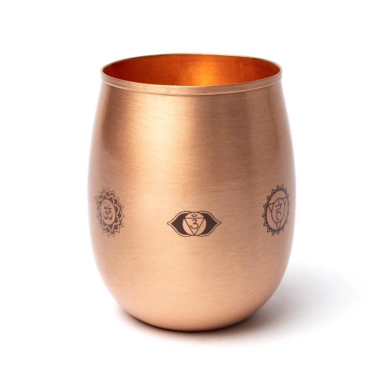 Koperen drinkbeker 7 chakra's