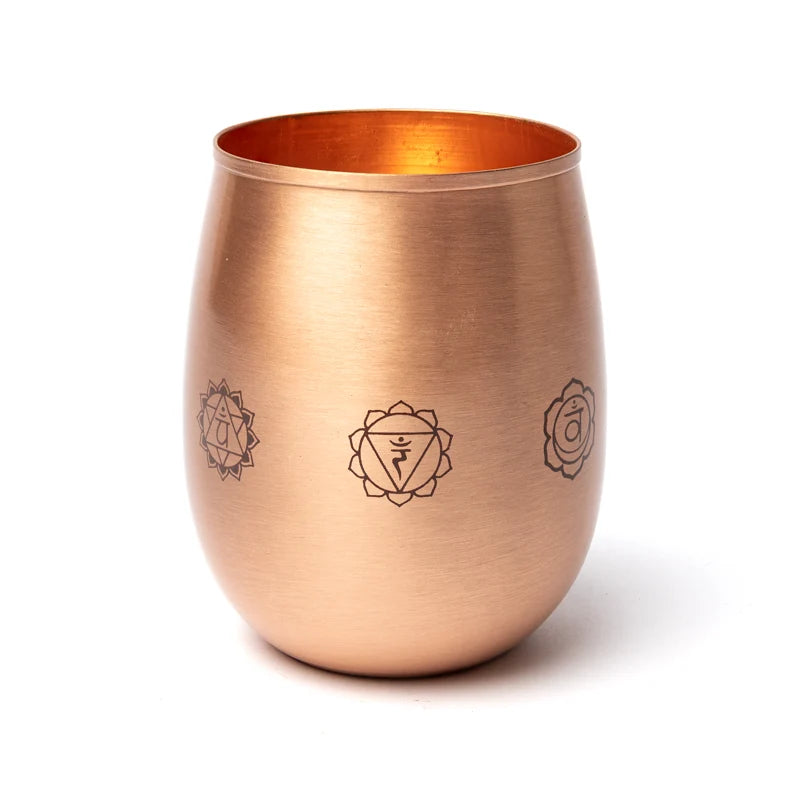 Koperen drinkbeker 7 chakra's
