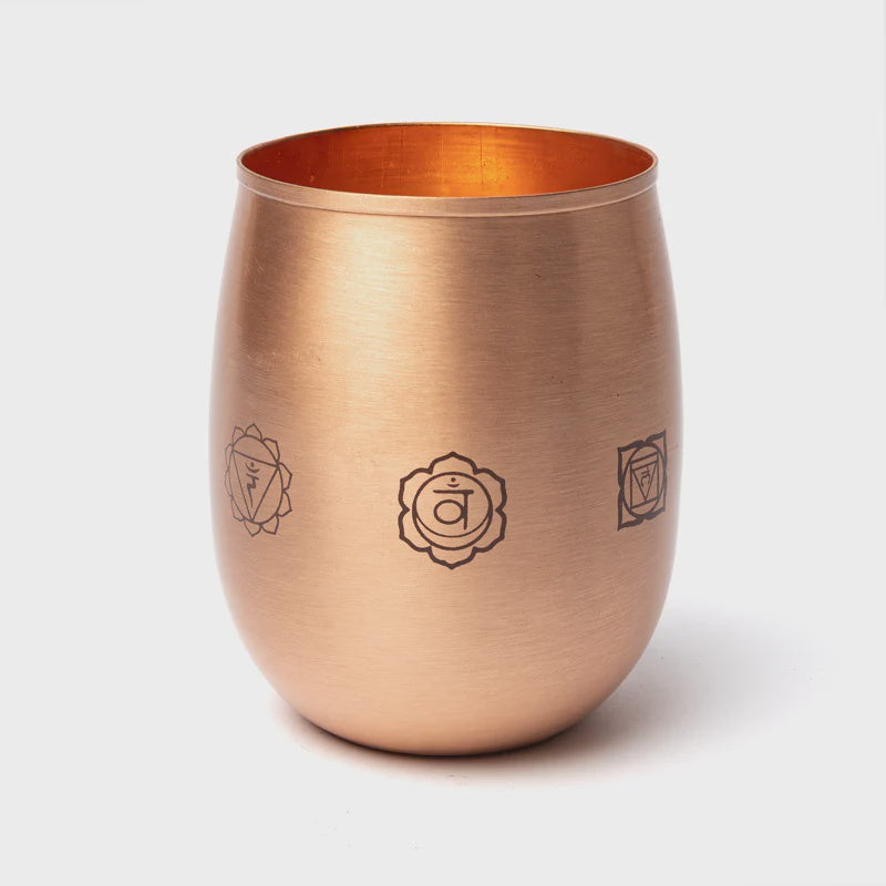 Koperen drinkbeker 7 chakra's