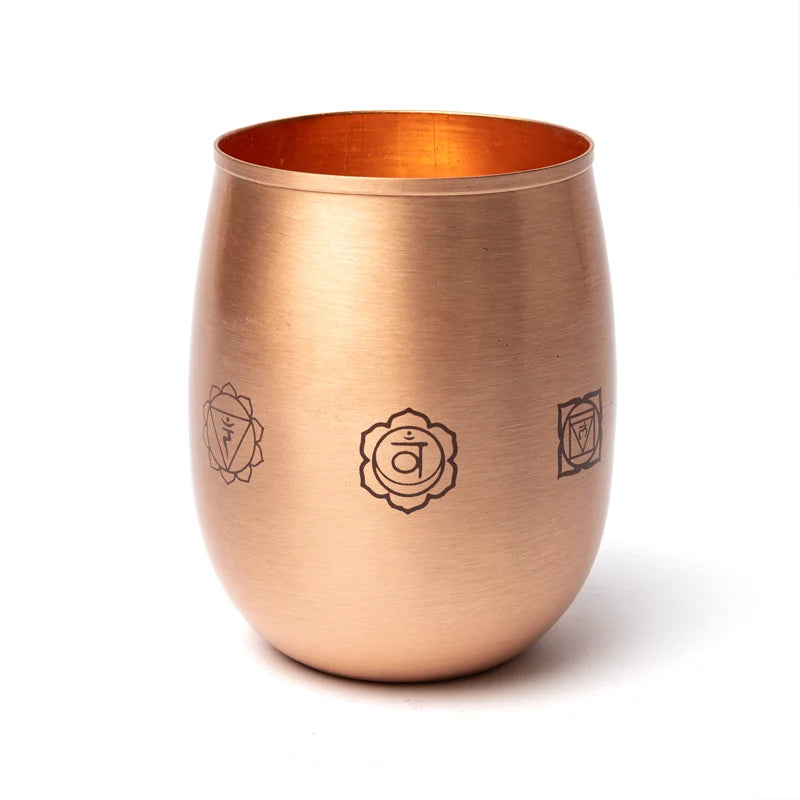 Koperen drinkbeker 7 chakra's