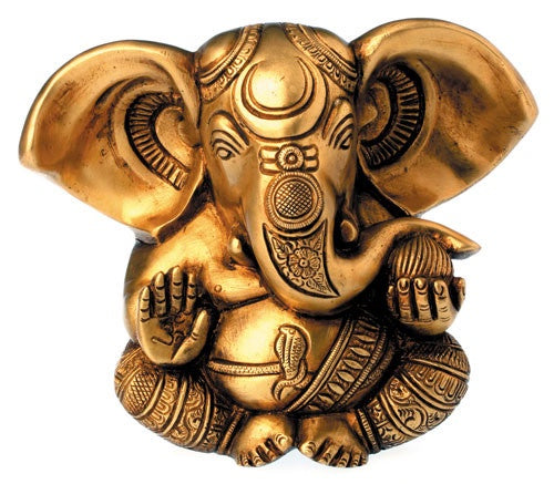 Messing ganesha beeldje, 13 cm