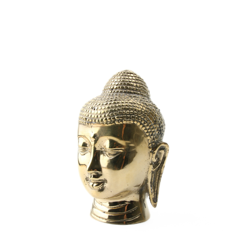 Boeddha Hoofd Brass Plated