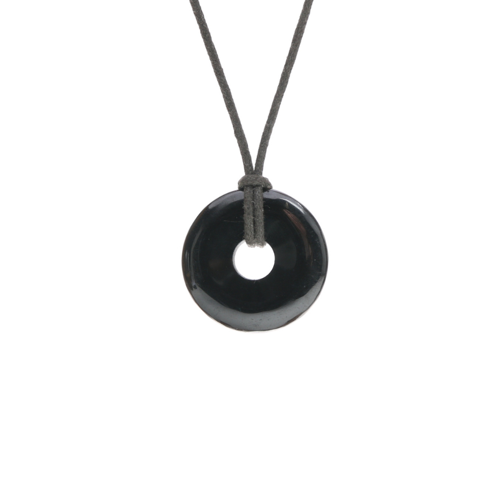 Toermalijn Zwart donut hanger