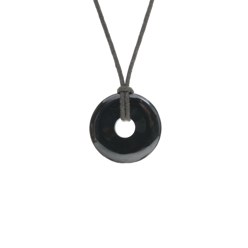 Toermalijn Zwart donut hanger