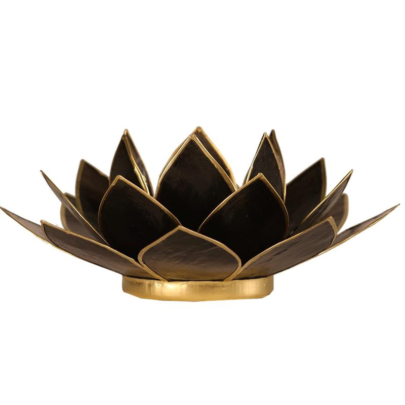 Lotus sfeerlicht zwart goudrand