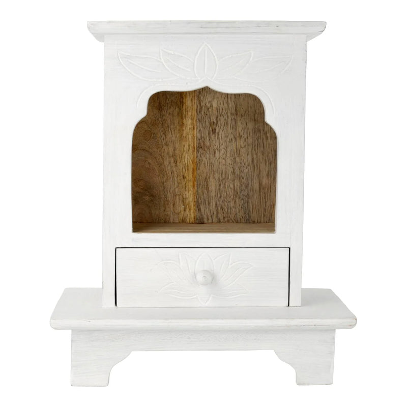 Altaar Mangohout  whitewash met lade