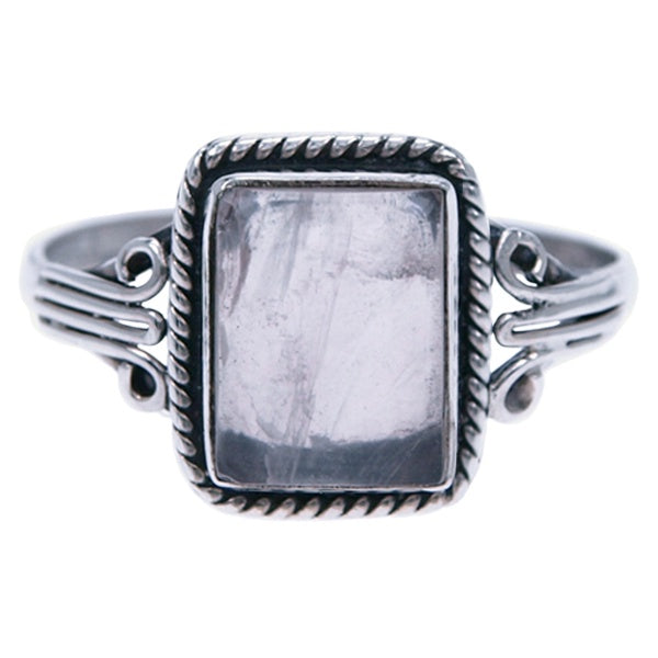 Zilveren ring Rozenkwarts - 1