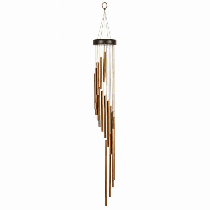 Windgong spiraal 89 cm brons
