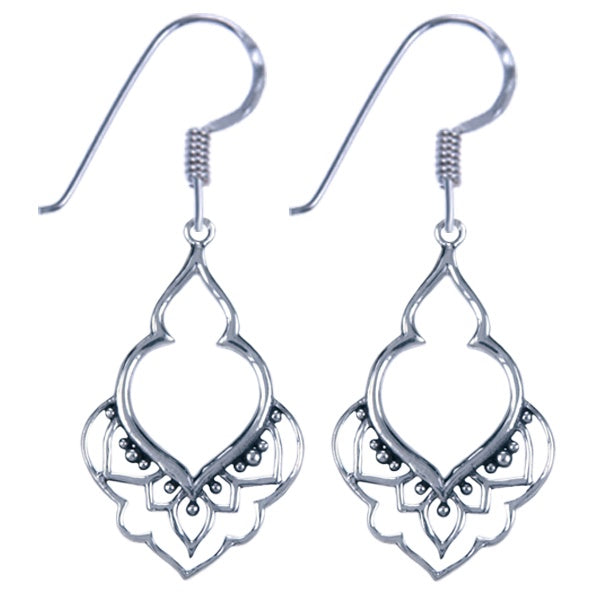 Zilver oorbellen India stijl