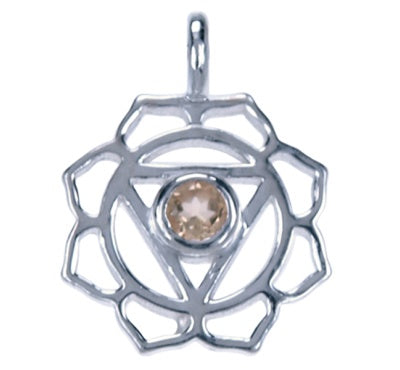 Zilveren hanger Heiligbeen Chakra