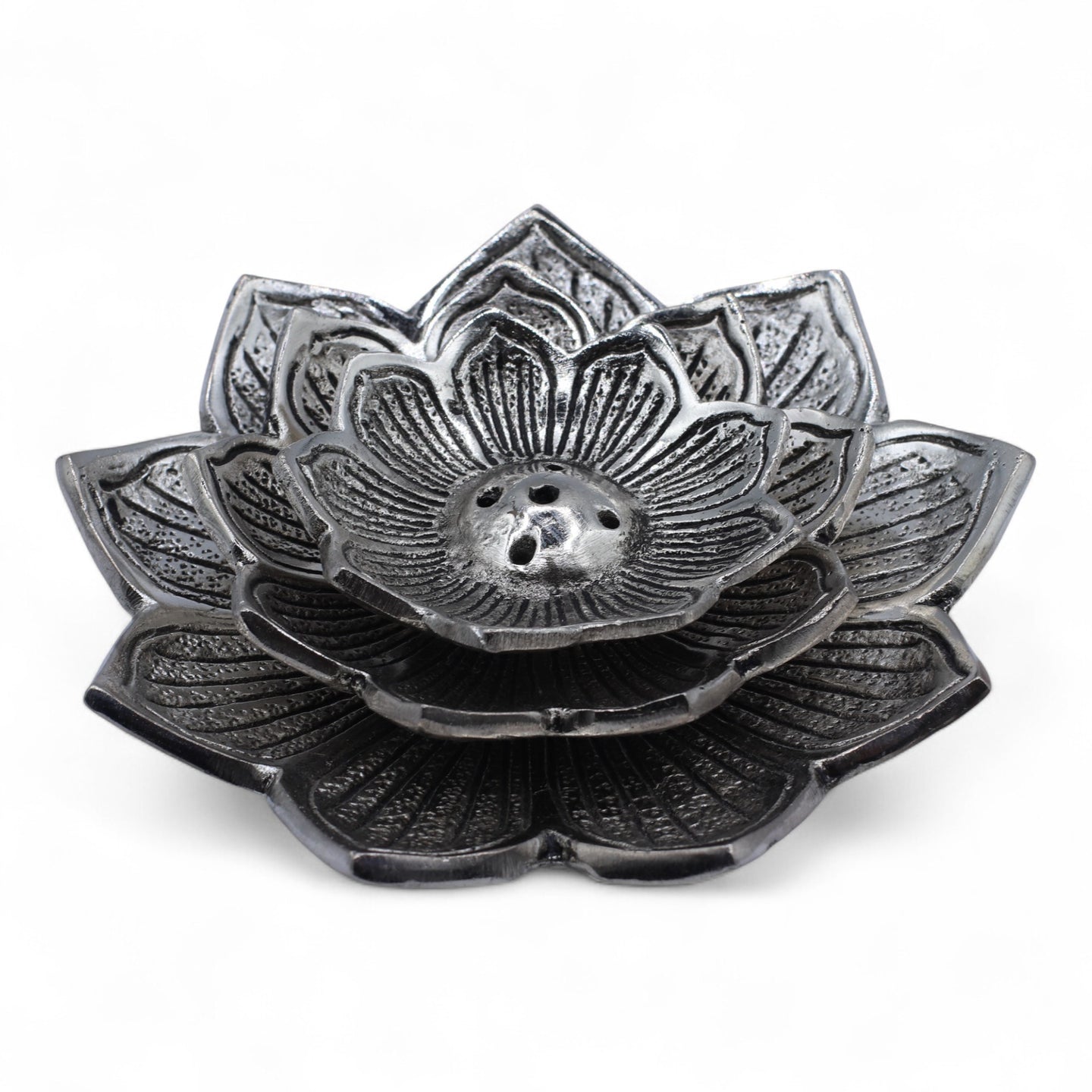 Wierookhouder aluminium Lotus