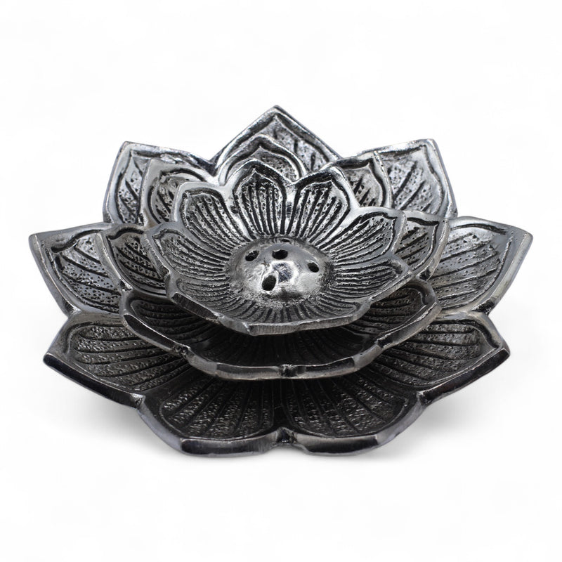 Wierookhouder aluminium Lotus
