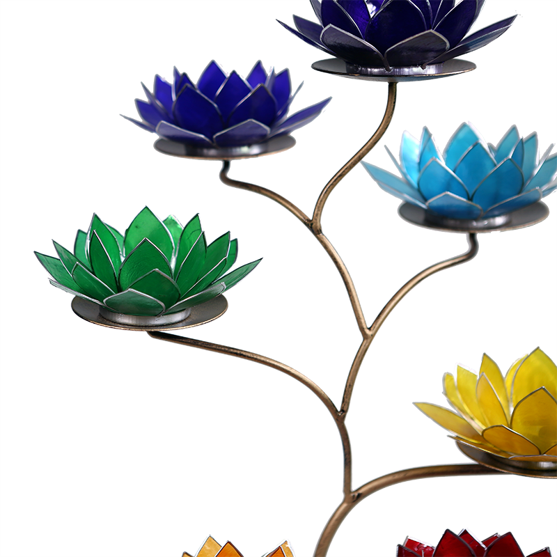 Chakra Lotus display metaal