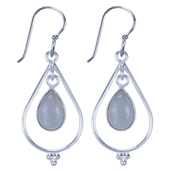 Zilver oorbellen Maansteen