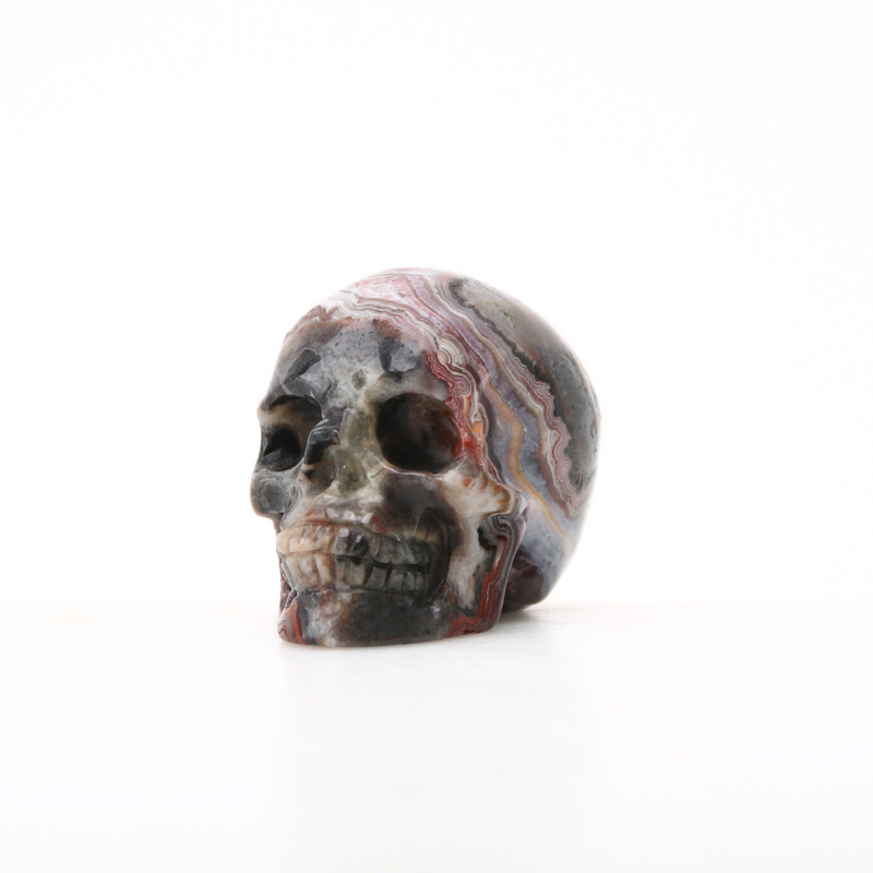 Agaat Crazy Lace Skull - 1