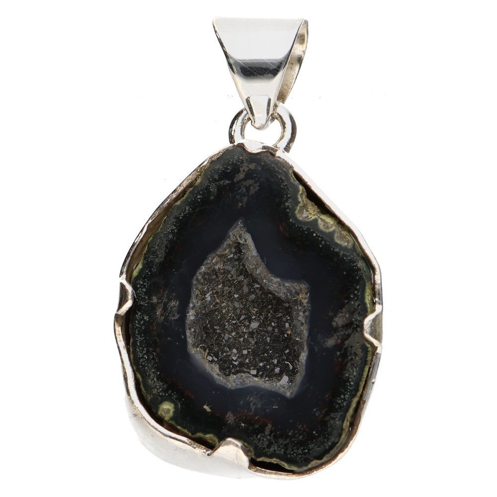 Agaat Geode Zilveren 925 Hanger - A