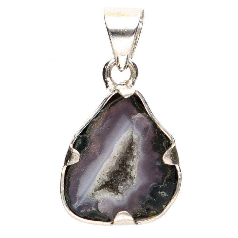 Agaat Geode Zilveren 925 Hanger - C