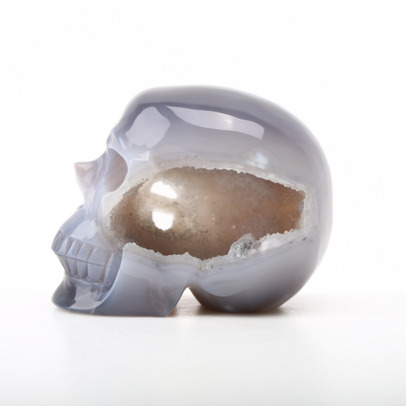 Agaat Geode Skull - 1