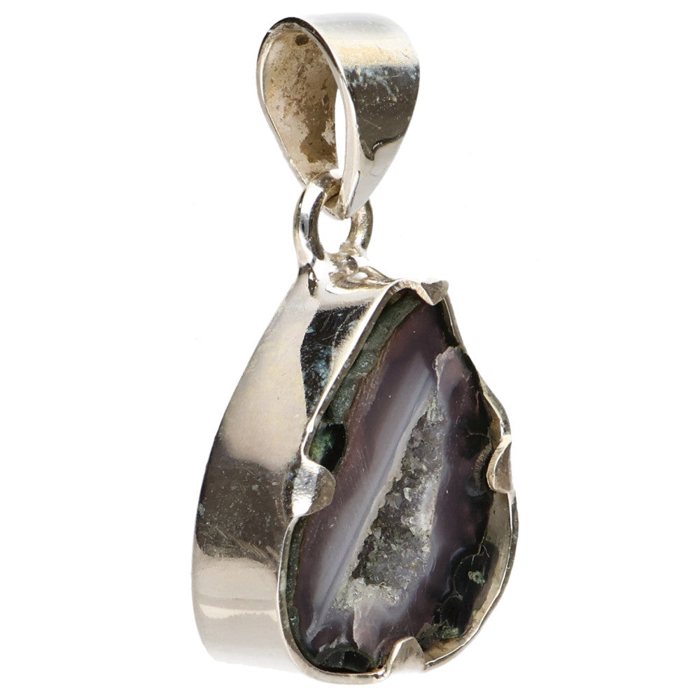 Agaat Geode Zilveren 925 Hanger - C