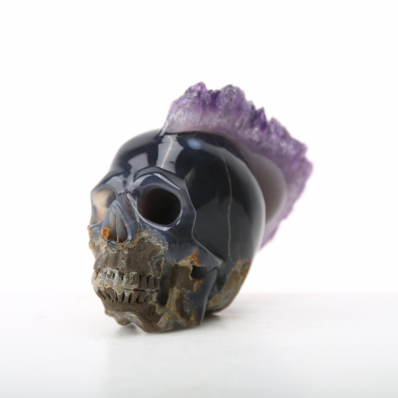 Amethist Geode Skull