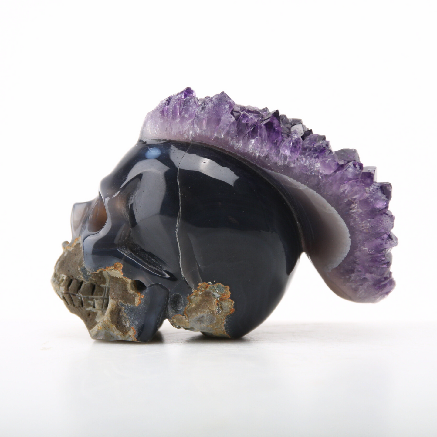 Amethist Geode Skull