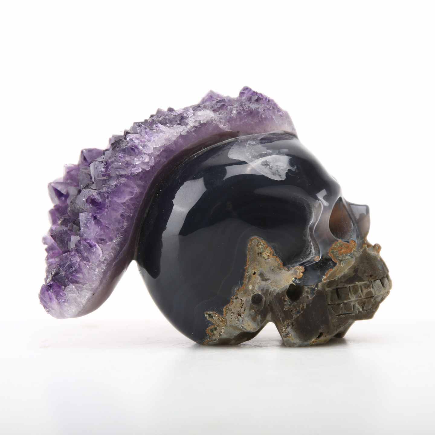 Amethist Geode Skull