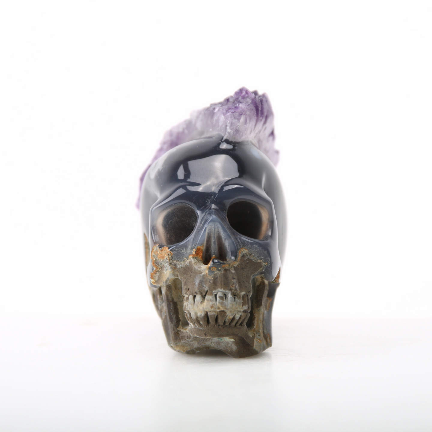 Amethist Geode Skull