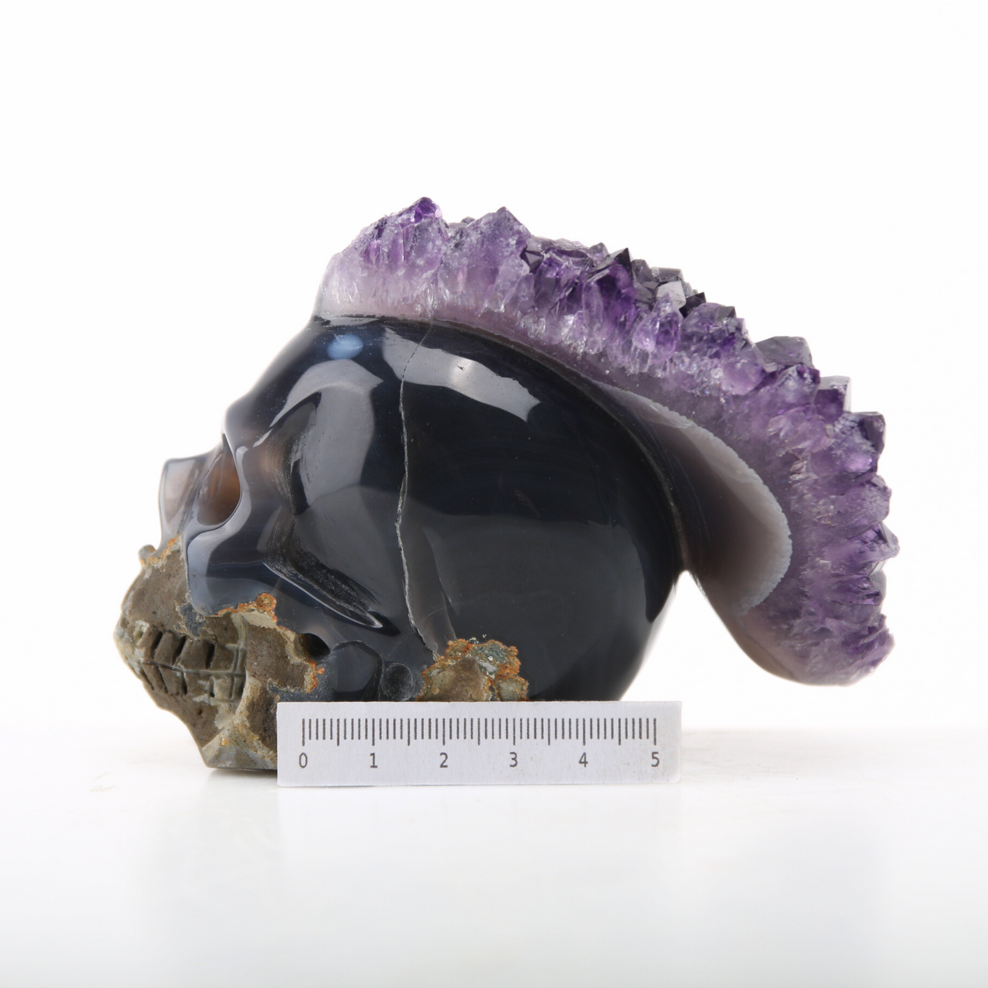 Amethist Geode Skull