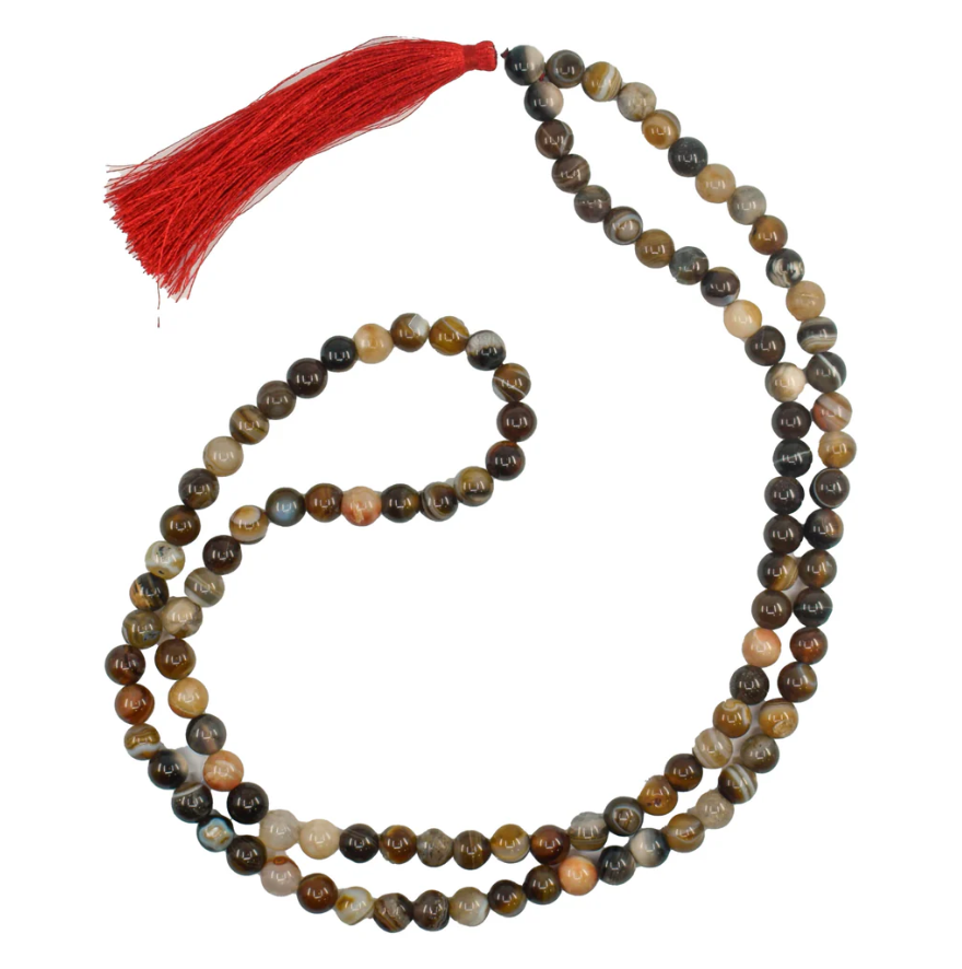 Mala brown Onyx