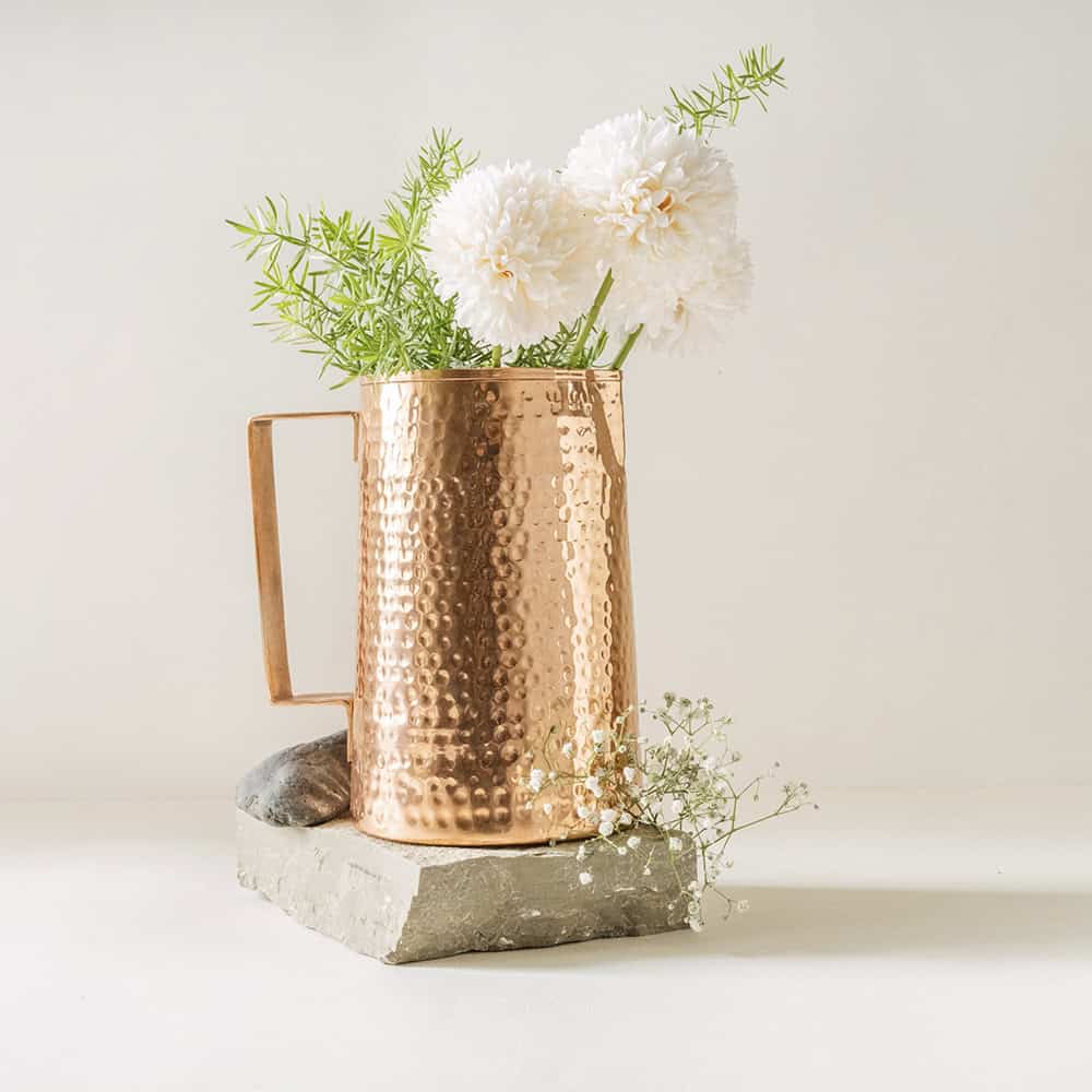 Koperen kan gehamerd 1500ml