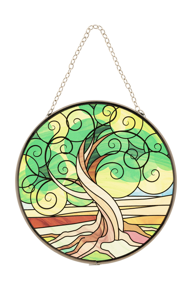 Suncatcher glas in lood levensboom