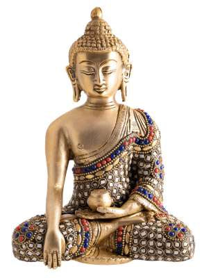 Shakyamuni Buddha messing with stone art