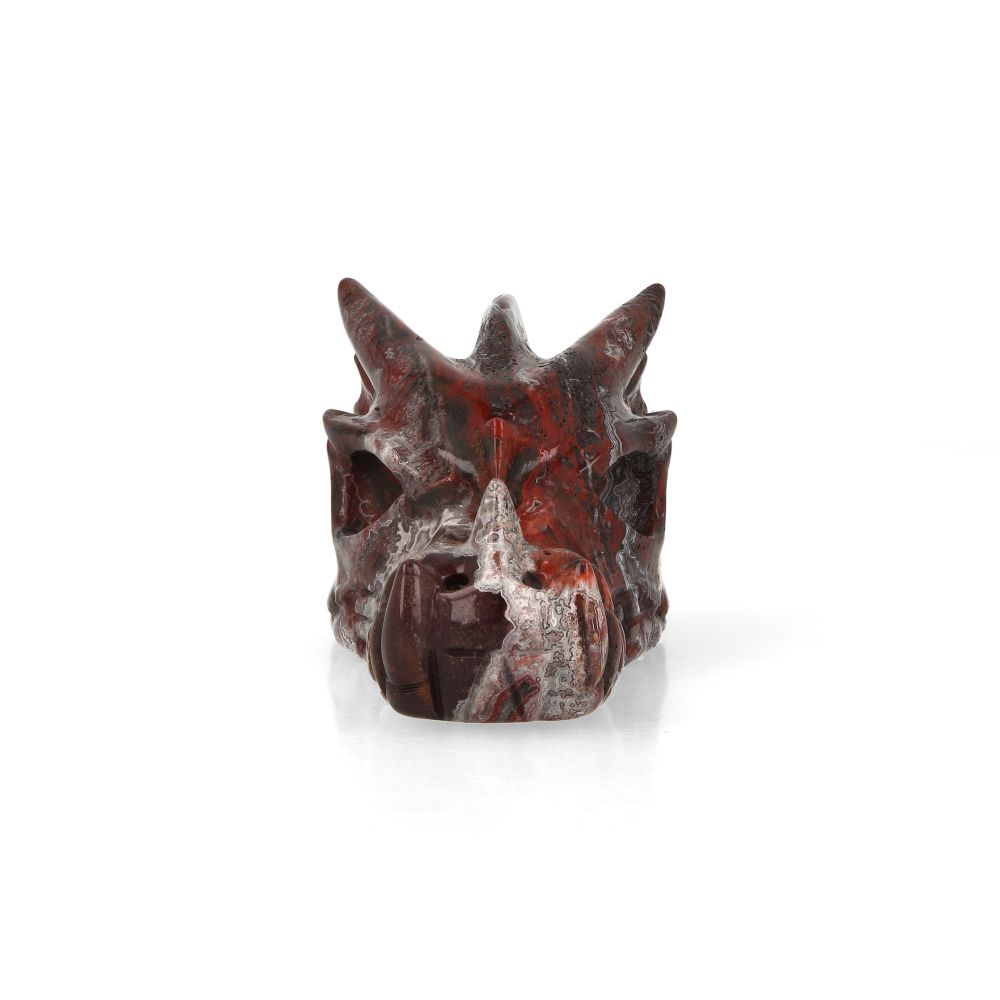 Red Crazy Lace Agaat Dragon Skull