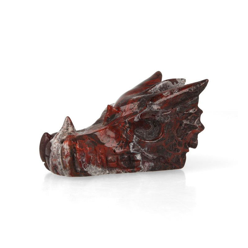 Red Crazy Lace Agaat Dragon Skull
