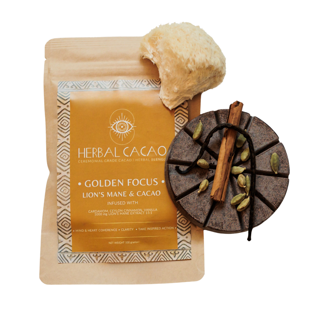 Herbal Cacao Lion's Mane & Cacao - Golden Focus