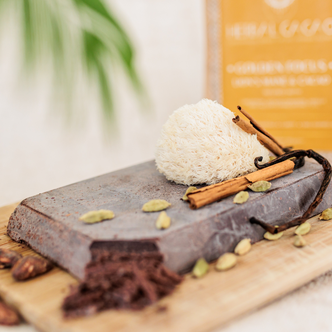 Herbal Cacao Lion's Mane & Cacao - Golden Focus 500gr