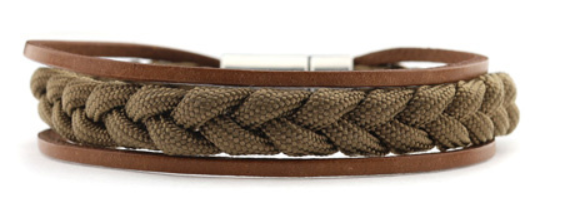 Herenarmband Levi Leer