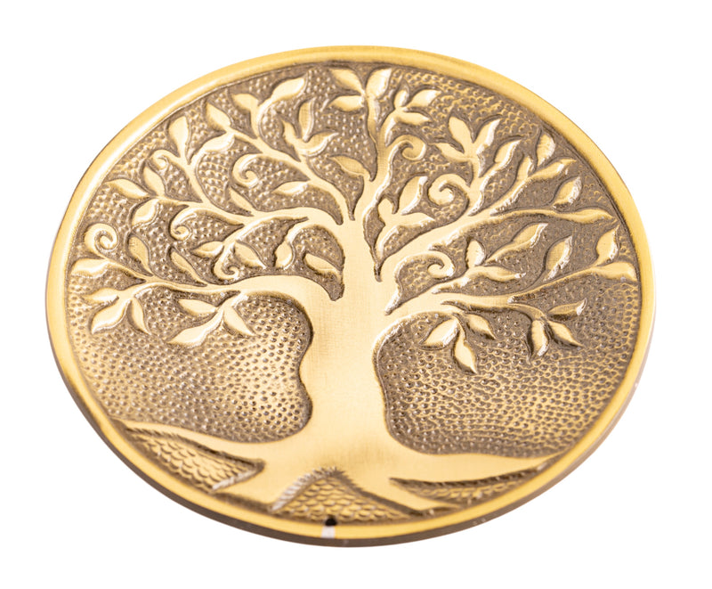 Wierookhouder Tree of Life brons en rond