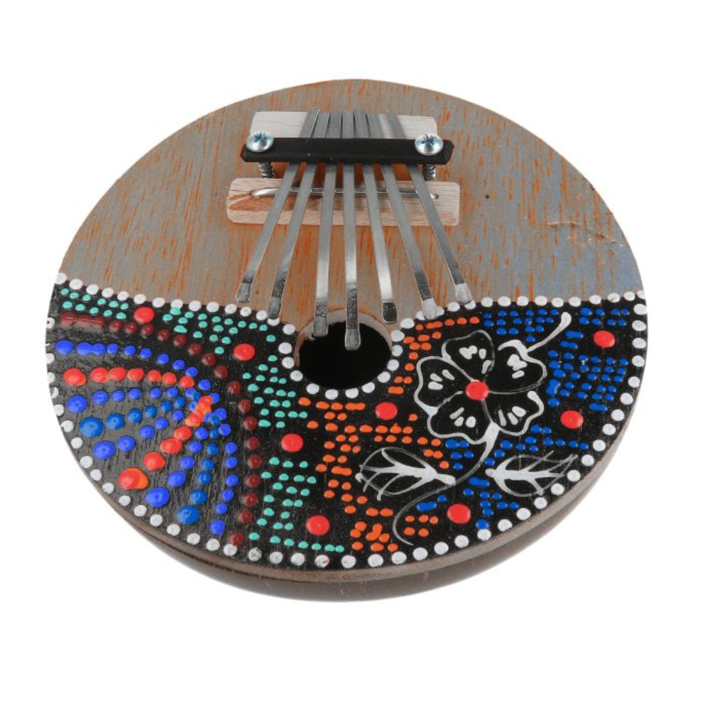 Kalimba Aboriginal Blad Gekleurd van Kokosnoot