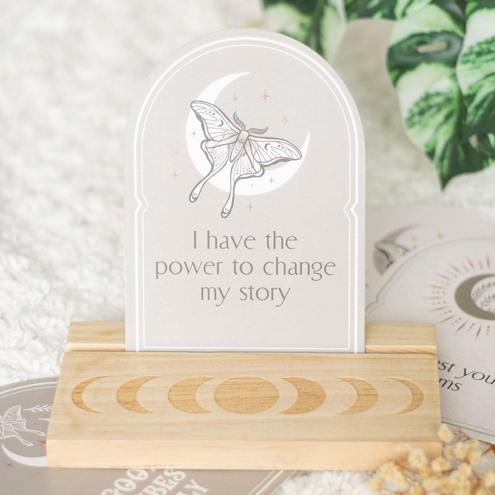 Luna Moth Affirmation Cards with Stand