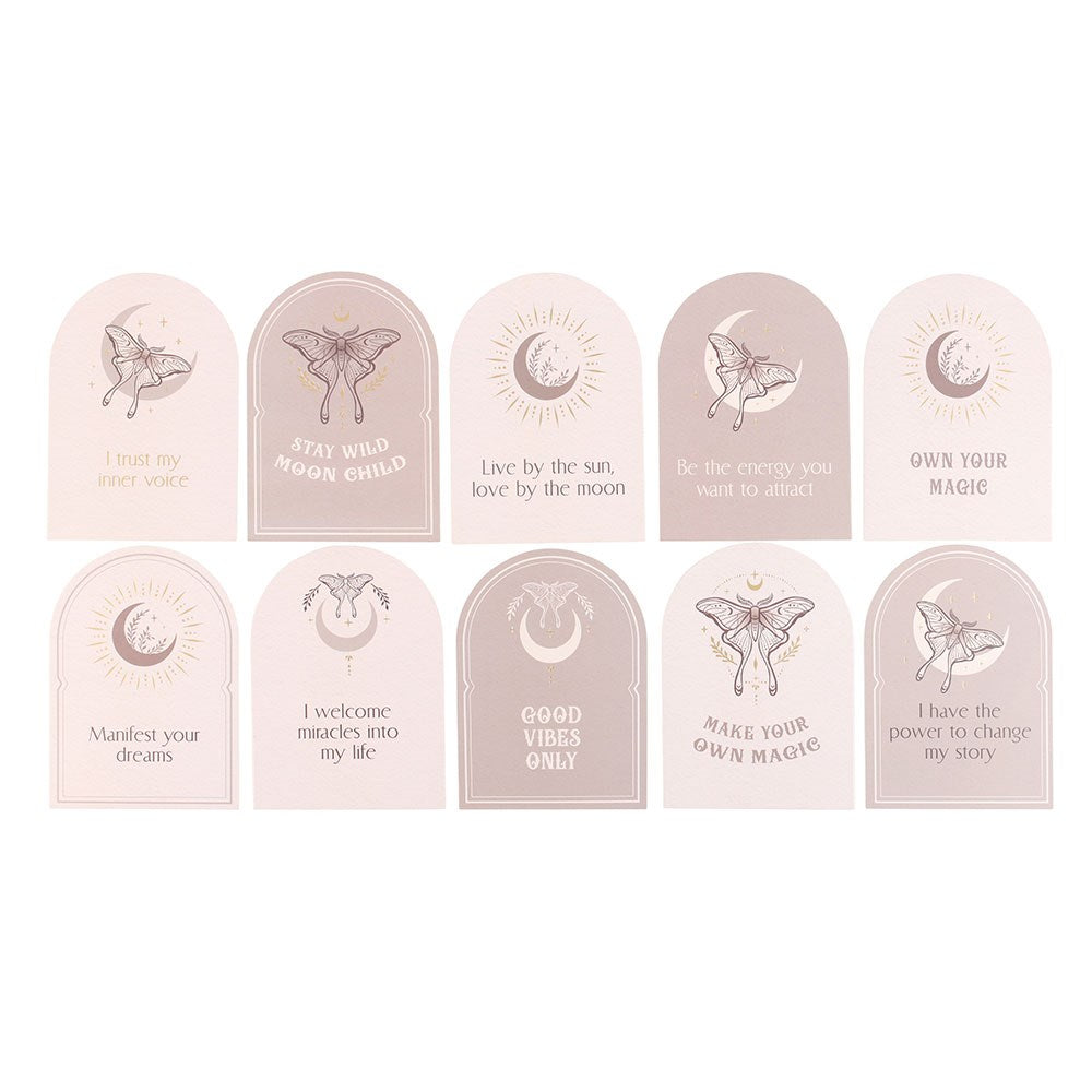 Luna Moth Affirmation Cards with Stand