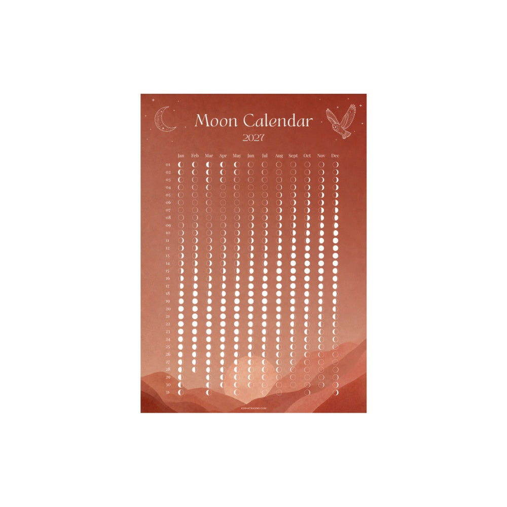 Maankalender 2027 postkaart - A6