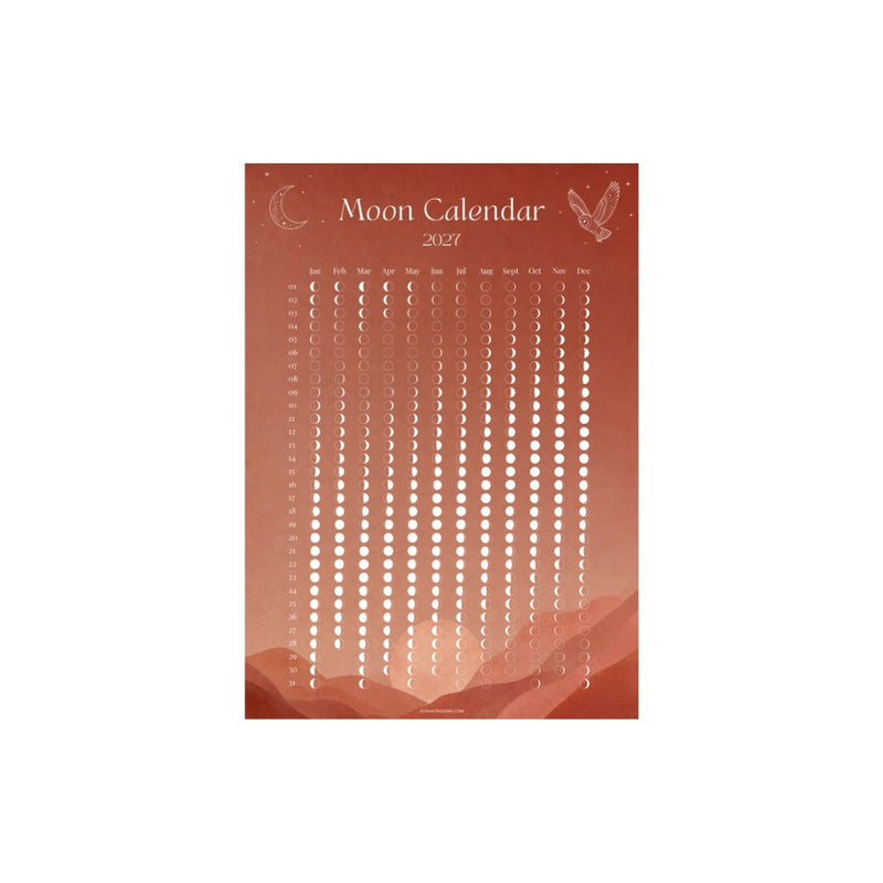 Maankalender 2027 postkaart - A6