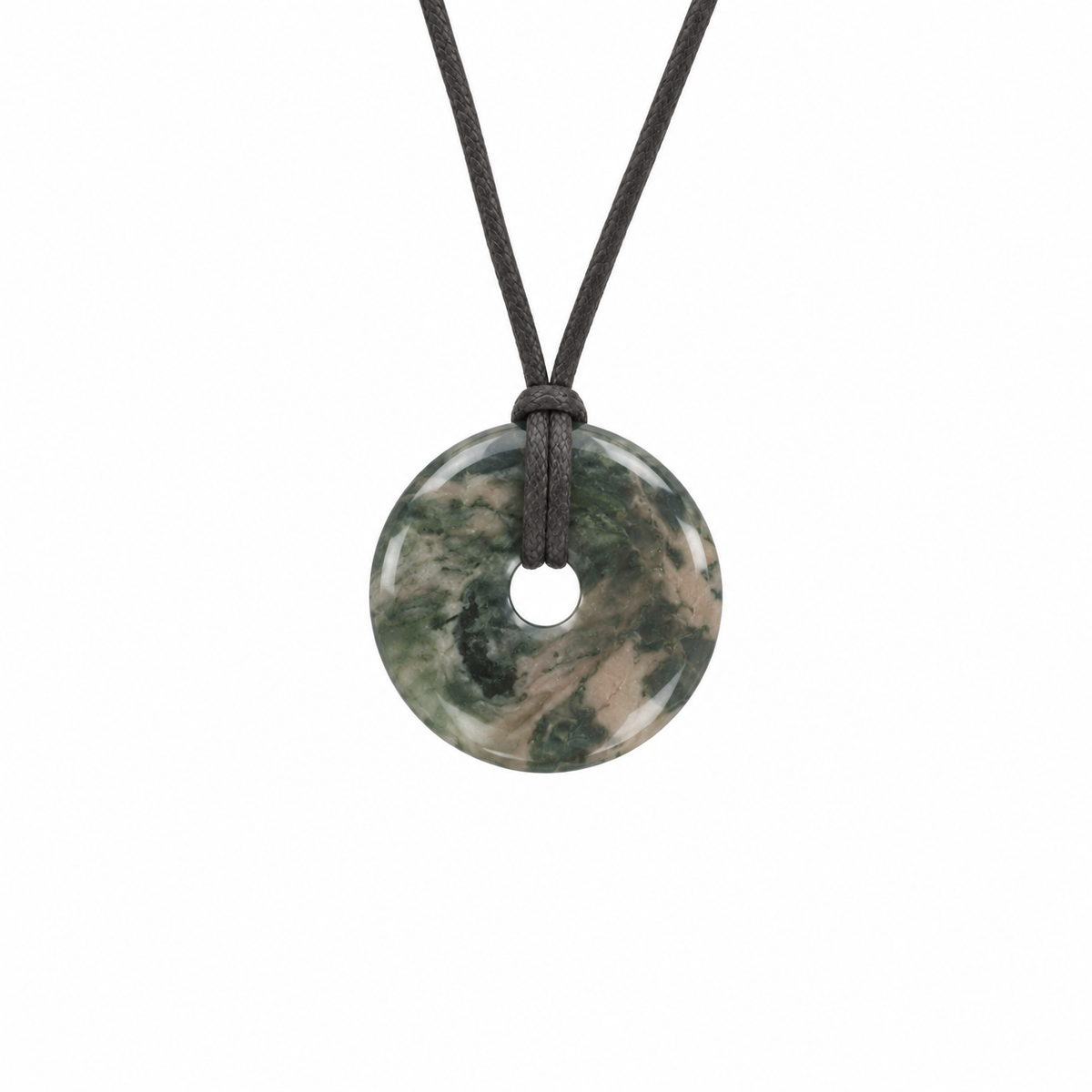 Nine Dragon Jade Donut Hanger 3cm